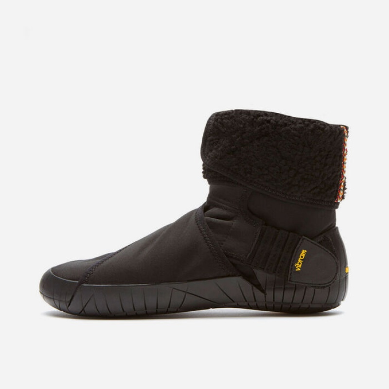 Vibram Furoshiki New Yorker Mid Støvler Dame Sort | OVZCQX263