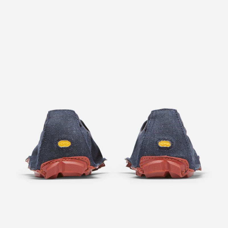 Vibram Jeans One Quarter Dame Mørkeblå Mørkerød | QMVTUN194