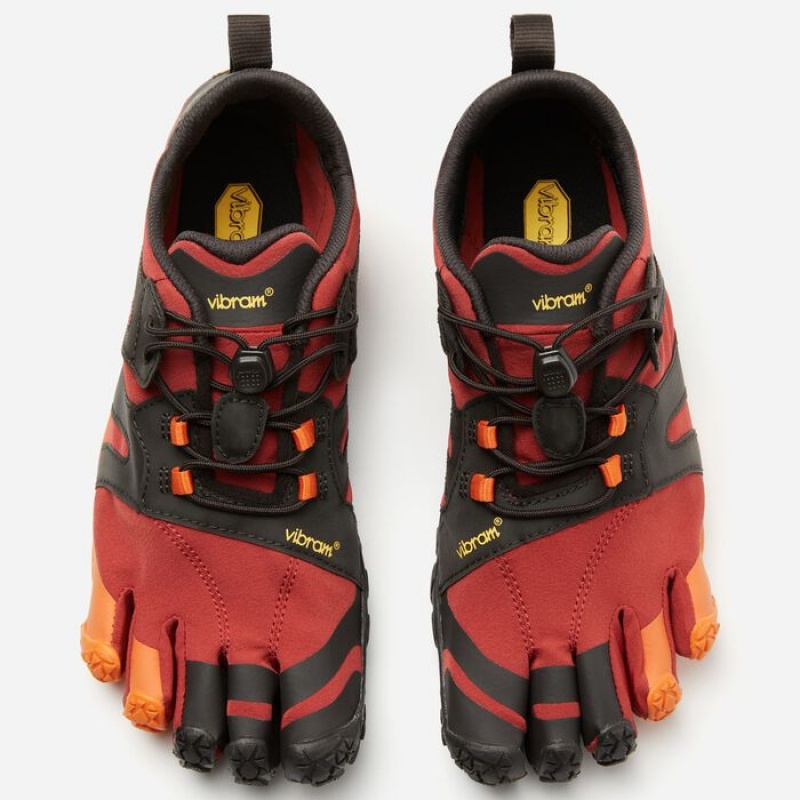 Vibram V-Trail 2.0 Pompeian Løbesko Dame Rød Sort | FMZJVR928