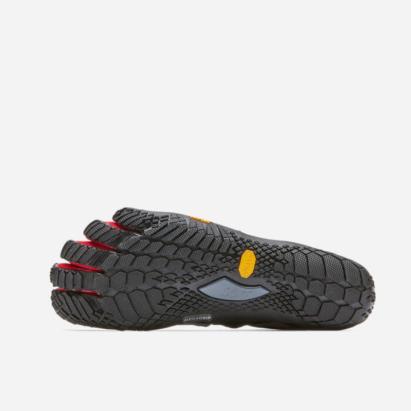 Vibram V-Trek Denim Lifestyle Sko Dame Lyseblå Rød | QOTCVL546